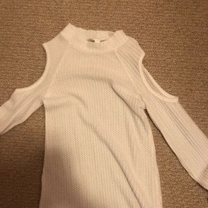 Long white cold should sweater